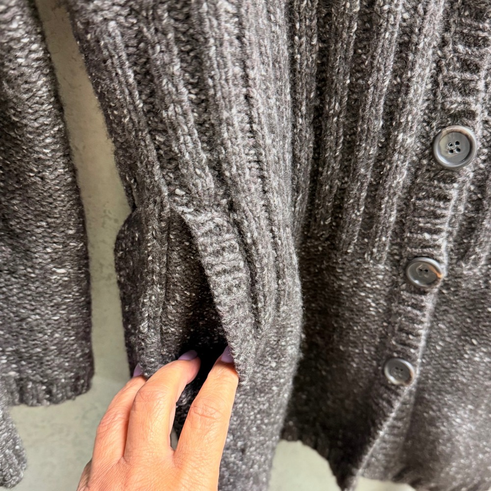 J. Crew Cardigan Sz L Womens Brown Wool Blend Belted Cozy Shawl Collar Sweater - Picture 6 of 8
